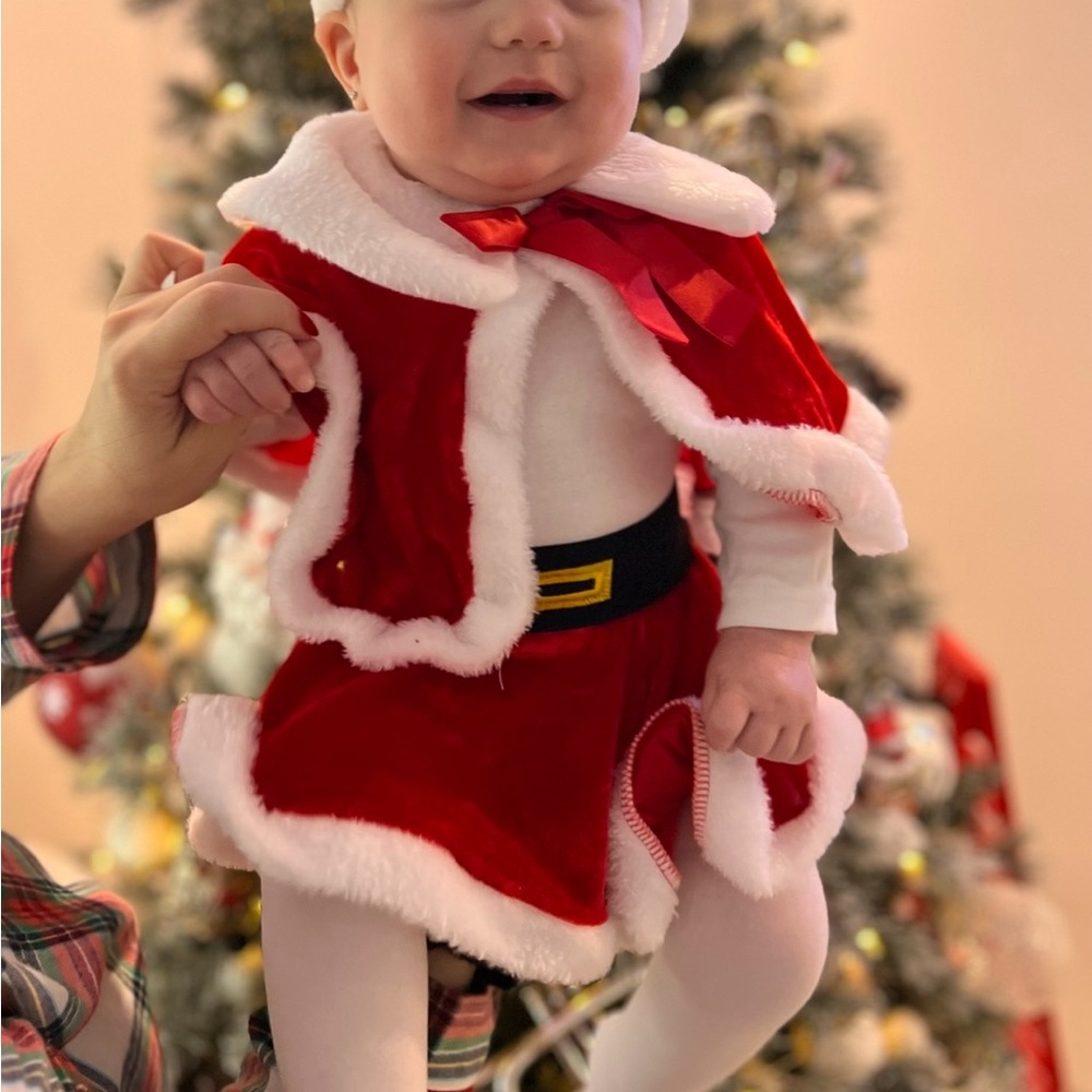 Toddler girls Mrs Clause Christmas outfit
